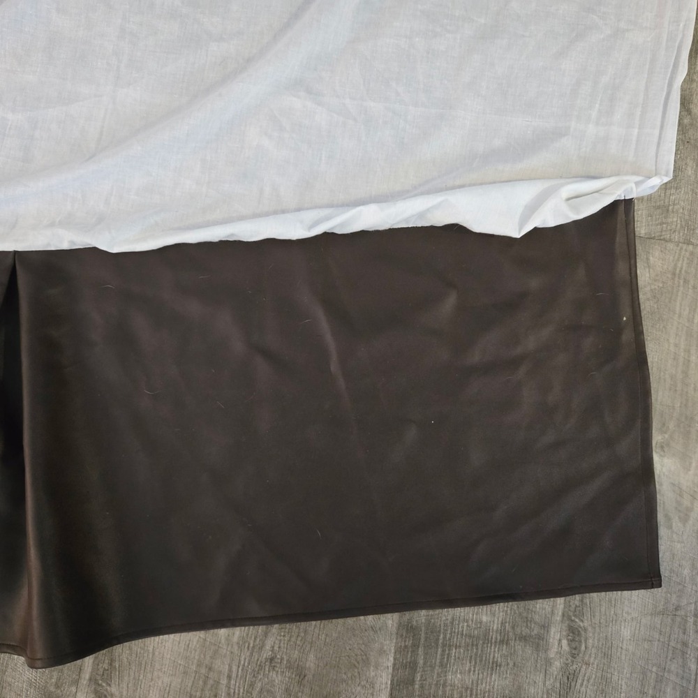 Veratex Dual King Bed Skirt Faux Leather Brown Southwestern